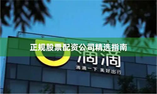 正规股票配资公司精选指南